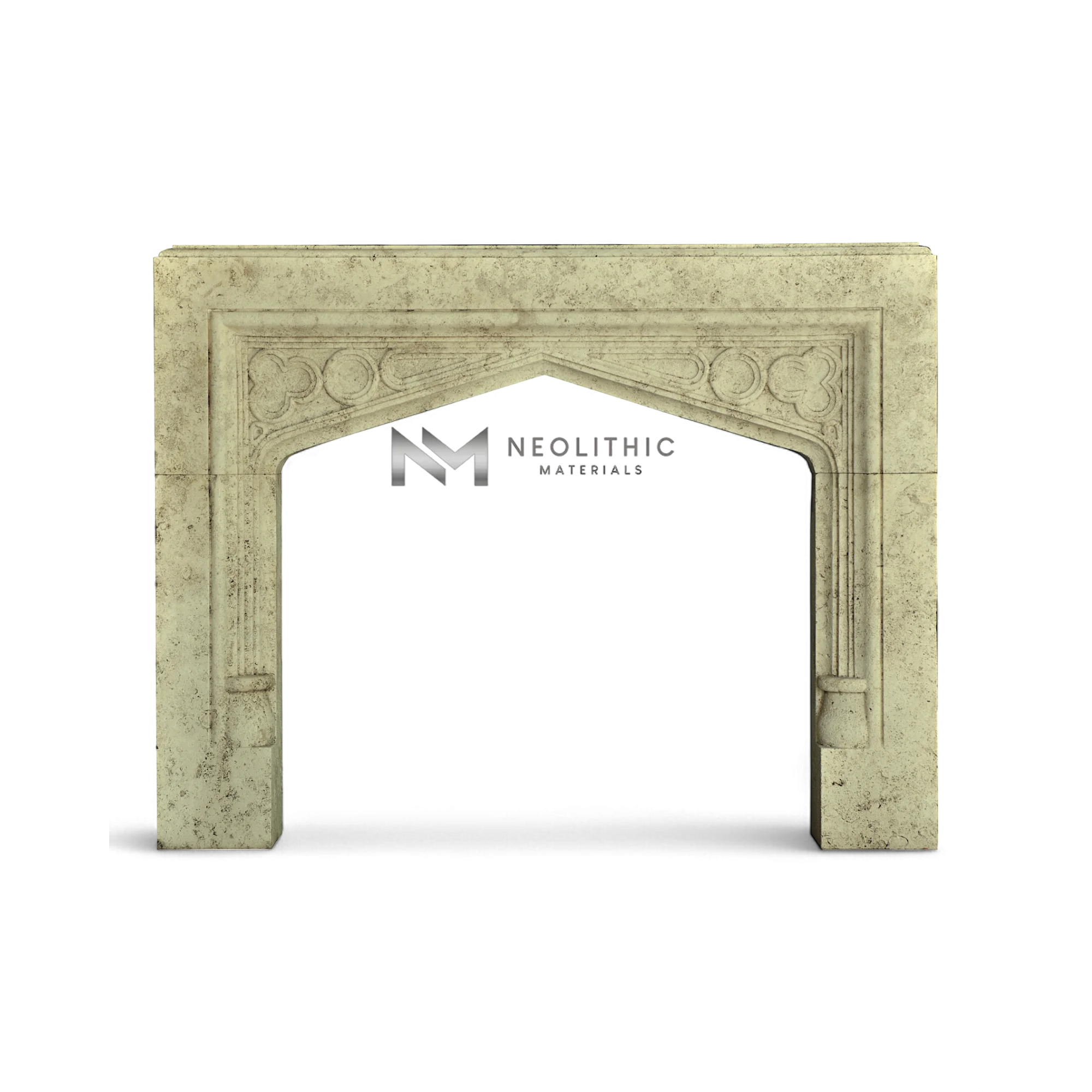 Limestone Fireplace Mantel - Image 1
